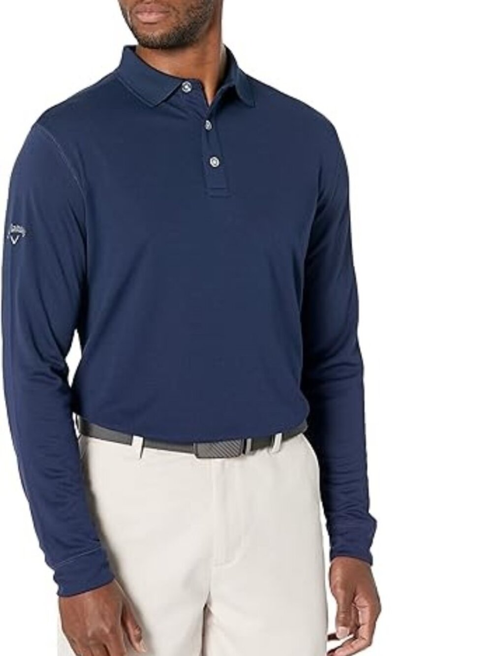 Callaway Apparel Long Sleeve Core Performance Polo-Peacoat Size L (New)
